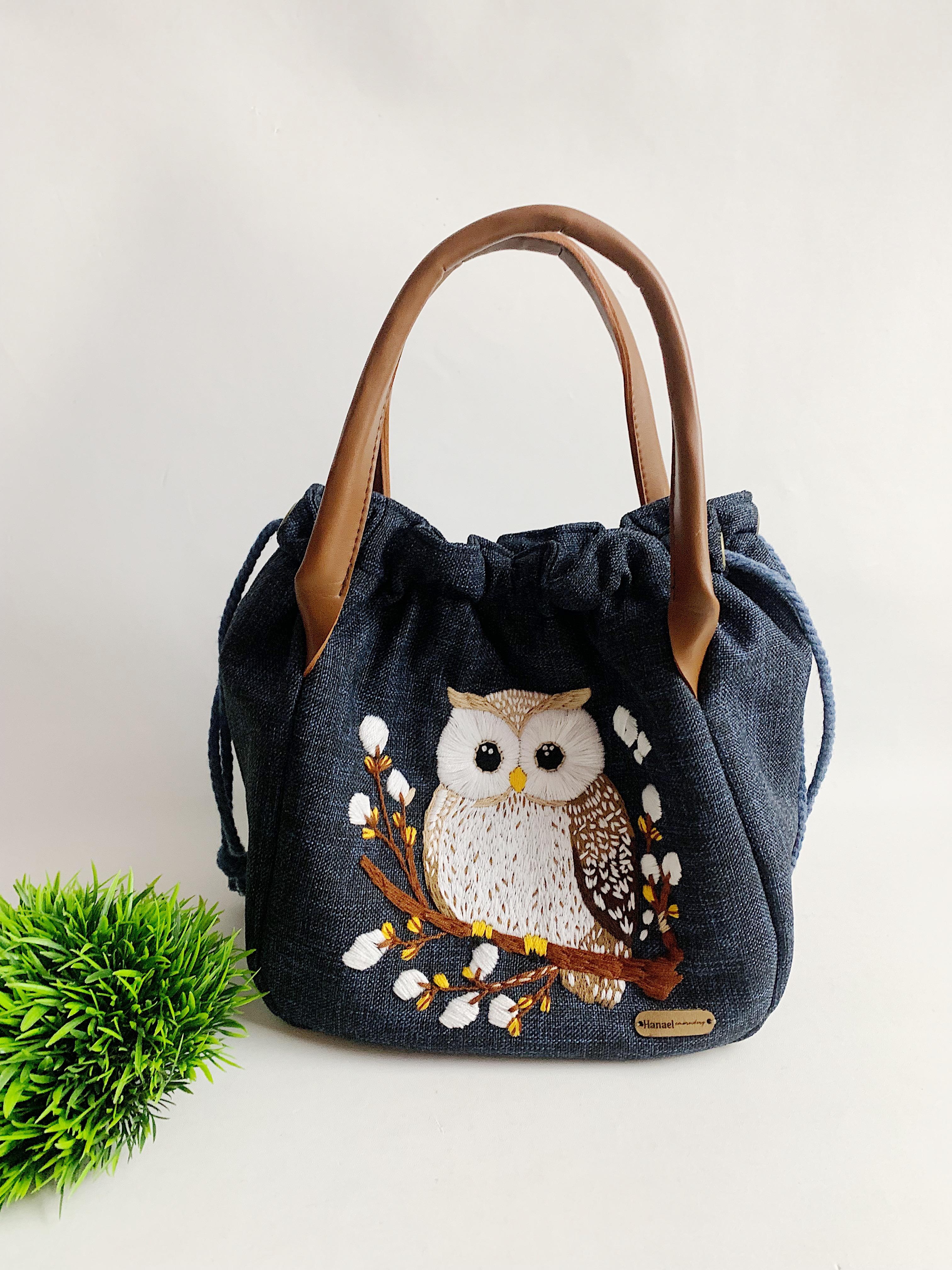 Garden Owl Alizza Bag Embroidery